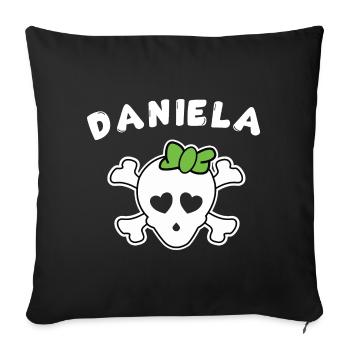 Pirate Daniela Design for Girls and Women - Sofa pillowcase 17,3'' x 17,3'' (45 x 45 cm) - black - Front