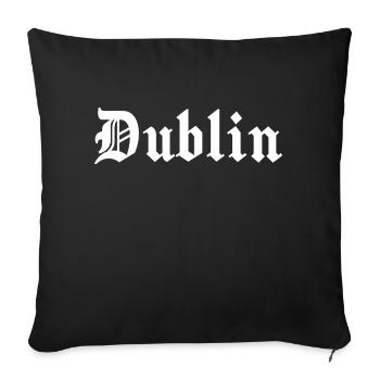 Dublin - Housse de coussin décorative 45 x 45 cm - noir - Devant