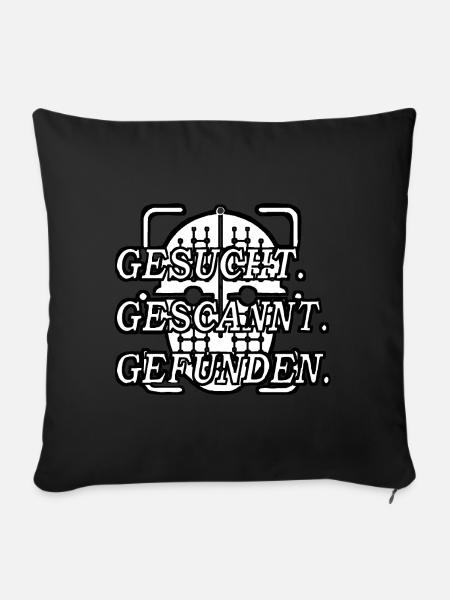 Gesucht Gescannt Gefunden - Sofakissenbezug 45 x 45 cm - Schwarz