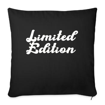 limited edition - Sofa pillowcase 17,3'' x 17,3'' (45 x 45 cm) - black - Front