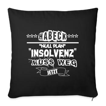Witze Grüne Die Grünen Habeck Baerbock Partei Öko - Sofakissenbezug 45 x 45 cm - Schwarz - Vorne