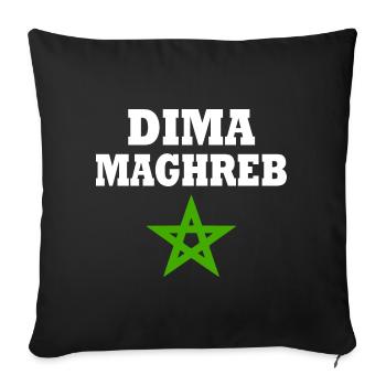 Dima maghreb - Housse de coussin décorative 45 x 45 cm - noir - Devant