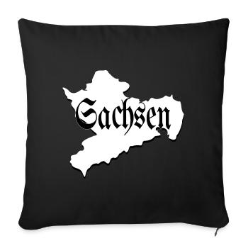 Saxe noir et blanc - Housse de coussin décorative 45 x 45 cm - noir - Devant