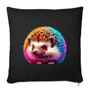 Igel - Sofakissenbezug 45 x 45 cm - Schwarz - Vorne