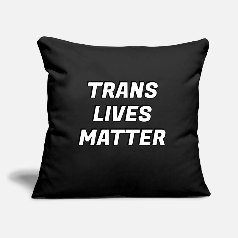 Les vies trans comptent Housse de coussin décorative 45 x 45 cm