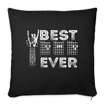 Skull Rock - Best Guitar Dad Ever - Sofa pillowcase 17,3'' x 17,3'' (45 x 45 cm) - black - Front