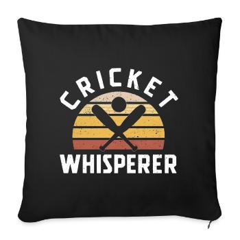 Cricket Whisperer - Sofa pillowcase 17,3'' x 17,3'' (45 x 45 cm) - black - Front