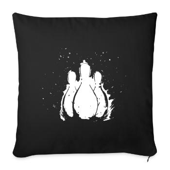 Bowling - Sofa pillowcase 17,3'' x 17,3'' (45 x 45 cm) - black - Front