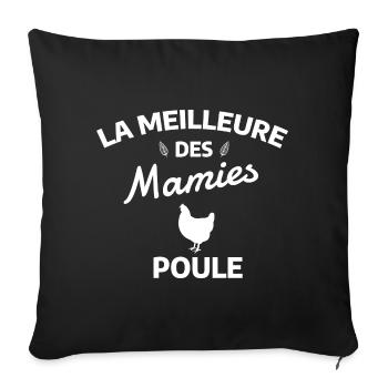 Citations Surprenantes pour Mamies Passionnées - Housse de coussin décorative 45 x 45 cm - noir - Devant