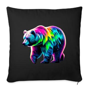 Bear - Sofa pillowcase 17,3'' x 17,3'' (45 x 45 cm) - black - Front