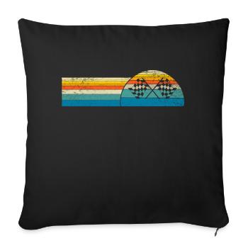 Race Flag Flag Symbol Icon Voitures Illustration - Sofa pillowcase 17,3'' x 17,3'' (45 x 45 cm) - black - Front