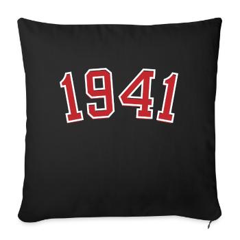 Année de naissance sport 1941 - Housse de coussin décorative 45 x 45 cm - noir - Devant