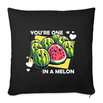 SIE SIND EINER IN EINER MELONE - Sofakissenbezug 45 x 45 cm - Schwarz - Vorne