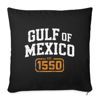 Gulf of Mexico Est 1550 Retro Vintage Design Gift - Housse de coussin décorative 45 x 45 cm - noir - Devant