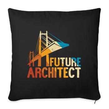 Architect - Sofa pillowcase 17,3'' x 17,3'' (45 x 45 cm) - black - Front