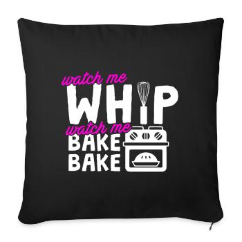 Baker Watch Me Bake - Sofa pillowcase 17,3'' x 17,3'' (45 x 45 cm) - black - Front