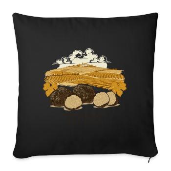 Festival de la truffe italienne - Housse de coussin décorative 45 x 45 cm - noir - Devant