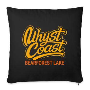Uhyst Coast Spree Bärwalder See Bearforest Lake yl - Sofakissenbezug 45 x 45 cm - Schwarz - Vorne