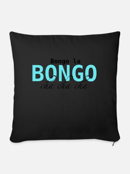 Bongo Beat – Rhythmus im Blut - Sofakissenbezug 45 x 45 cm - Schwarz