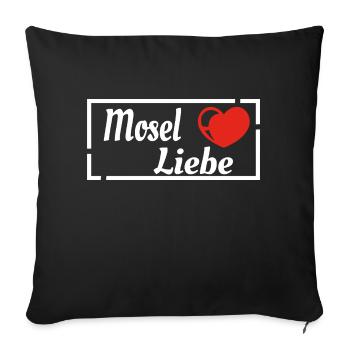 Moselle Love1 - Sofa pillowcase 17,3'' x 17,3'' (45 x 45 cm) - black - Front
