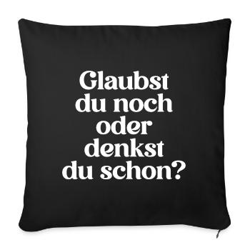 DÉCLARATION INDISPENSABLE POUR LES ATHÉES - Housse de coussin décorative 45 x 45 cm - noir - Devant