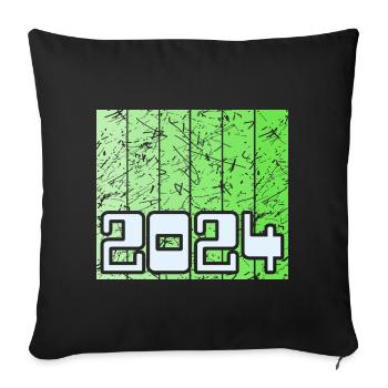 2024 - Sofakissenbezug 45 x 45 cm - Schwarz - Vorne