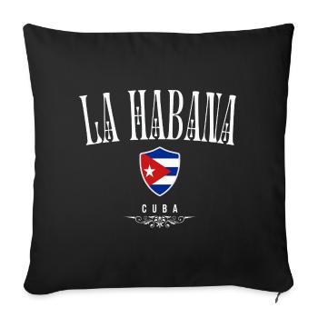 I love Havana, Cuban pride - Sofa pillowcase 17,3'' x 17,3'' (45 x 45 cm) - black - Front