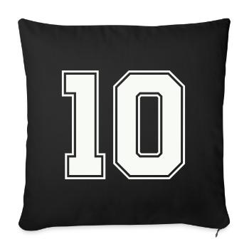 10 - Sofa pillowcase 17,3'' x 17,3'' (45 x 45 cm) - black - Front