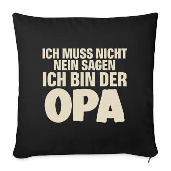 Grandfather - Sofa pillowcase 17,3'' x 17,3'' (45 x 45 cm) - black - Front