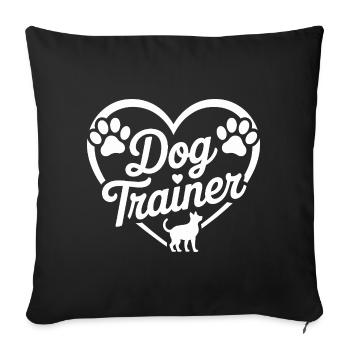 Dog Trainer Dog Training - Sofa pillowcase 17,3'' x 17,3'' (45 x 45 cm) - black - Front