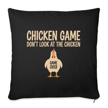 Game Theory Chickens Game - Sofa pillowcase 17,3'' x 17,3'' (45 x 45 cm) - black - Front