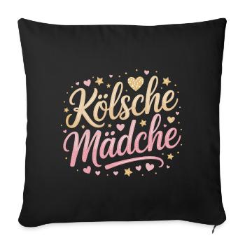 Cologne Girls Carnival Cologne Cologne Cologne Girls - Sofa pillowcase 17,3'' x 17,3'' (45 x 45 cm) - black - Front