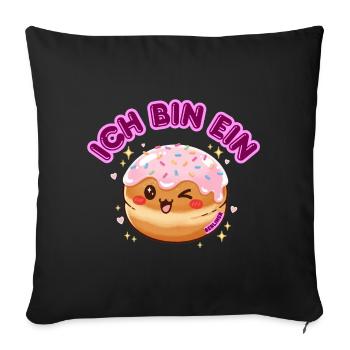 I am a Berliner - Sofa pillowcase 17,3'' x 17,3'' (45 x 45 cm) - black - Front