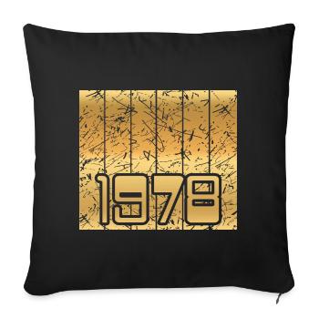 1978 - Sofa pillowcase 17,3'' x 17,3'' (45 x 45 cm) - black - Front