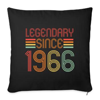 Légendaire depuis 1966, Rétro, Birthday - Housse de coussin décorative 45 x 45 cm - noir - Devant