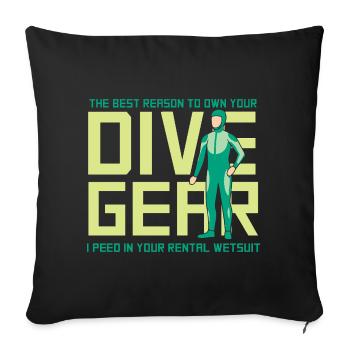 Diving Diver Snorkeling Recreational Diver - Sofa pillowcase 17,3'' x 17,3'' (45 x 45 cm) - black - Front