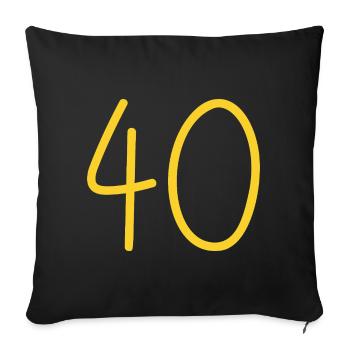 40 - Sofa pillowcase 17,3'' x 17,3'' (45 x 45 cm) - black - Front