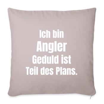 La patience des pêcheurs fait partie du plan - Housse de coussin décorative 45 x 45 cm - taupe clair - Devant