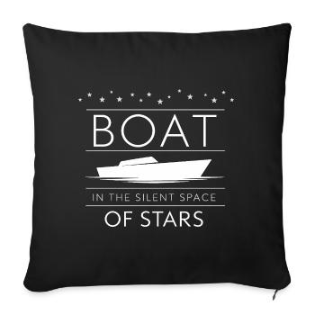Night boating with - Sofa pillowcase 17,3'' x 17,3'' (45 x 45 cm) - black - Front