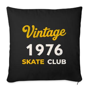 Vintage 1976 Skate Club Retro Birth Year Gift - Sofa pillowcase 17,3'' x 17,3'' (45 x 45 cm) - black - Front