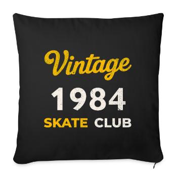 Vintage 1984 Skate Club Retro Birth Year Gift - Sofa pillowcase 17,3'' x 17,3'' (45 x 45 cm) - black - Front