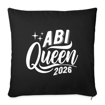 Abi Queen 2026 - Abitur - Spruch - Sofa pillowcase 17,3'' x 17,3'' (45 x 45 cm) - black - Front