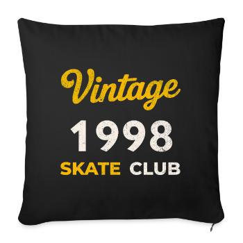 Vintage 1998 Skate Club Retro Geburtsjahr Geschenk - Sofakissenbezug 45 x 45 cm - Schwarz - Vorne
