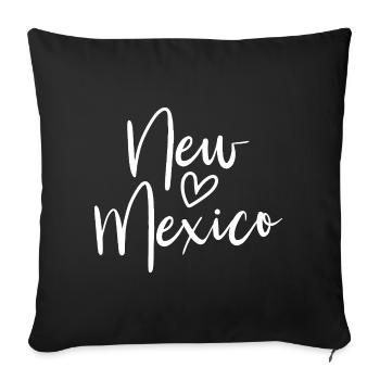 New Mexico Heart Women's Love New Mexico - Sofa pillowcase 17,3'' x 17,3'' (45 x 45 cm) - black - Front