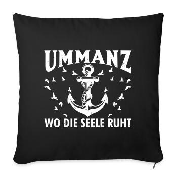 Insel Ummanz WO DIE SEELE RUHT Lustiges - Sofakissenbezug 45 x 45 cm - Schwarz - Vorne