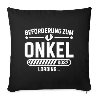 Annonce de la grossesse de mon oncle 2027 - Housse de coussin décorative 45 x 45 cm - noir - Devant