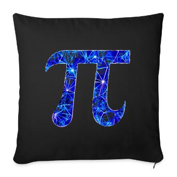Number Pi - 3.14 - Sofa pillowcase 17,3'' x 17,3'' (45 x 45 cm) - black - Front
