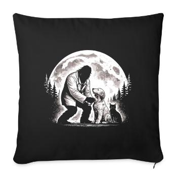 Bigfoot Vet - Sofa pillowcase 17,3'' x 17,3'' (45 x 45 cm) - black - Front