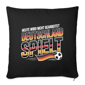 Germany Matchday Soccer Fan Soccer - Sofa pillowcase 17,3'' x 17,3'' (45 x 45 cm) - black - Front