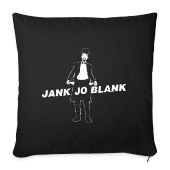 JANK JO BLANK - Sofa pillowcase 17,3'' x 17,3'' (45 x 45 cm) - black - Front